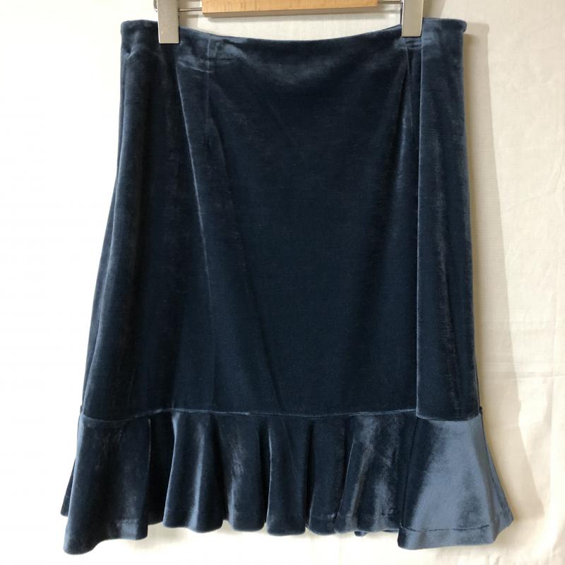 カーラ Cara スカート ひざ丈スカート L 無地 青 / ブルー / レディース USED 古着 中古 10015695
