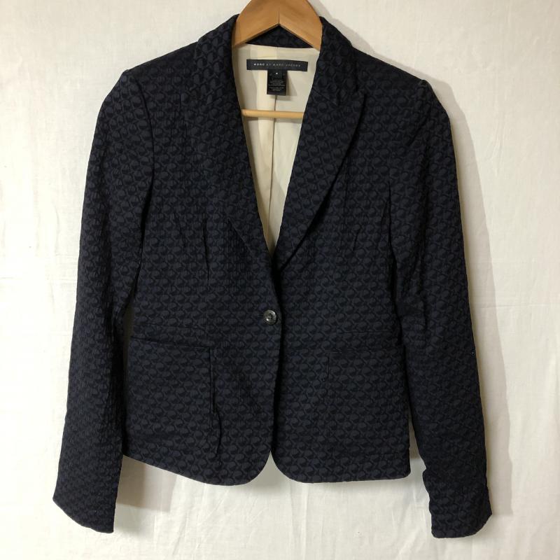 マークバイマークジェイコブス MARC by MARC JACOBS ジャケット、上着 ジャケット、ブレザー 2 総柄 青 / ブルー / X 黒 / ブラック / X 白 / ホワイト / レディース USED 古着 中古 10015698