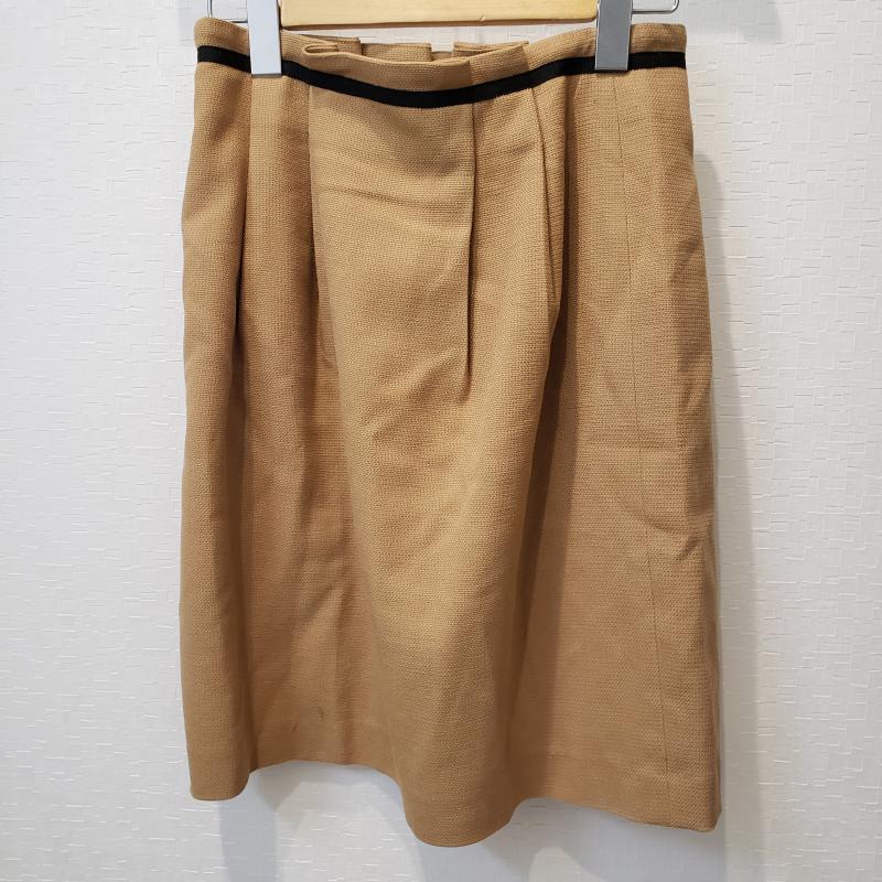 グローブ grove スカート ひざ丈スカート M 無地 茶 / ブラウン / X 黒 / ブラック / レディース USED 古着 中古 10015735