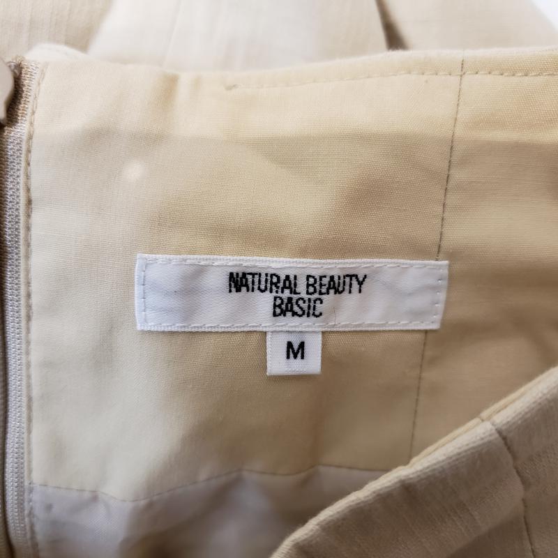 ナチュラルビューティーベーシック NATURAL BEAUTY BASIC スカート ひざ丈スカート M 無地 ベージュ / ベージュ /  レディース USED 古着 中古 10015736