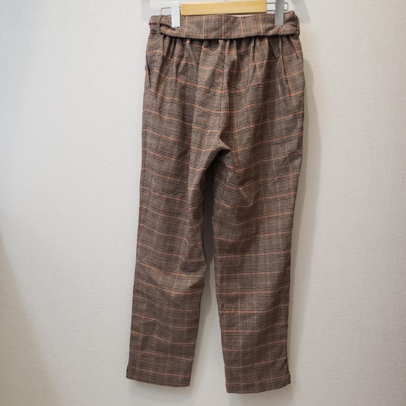 ビス ViS パンツ スラックス L チェック 茶 / ブラウン / X 橙 / オレンジ / レディース USED 古着 中古 10015762