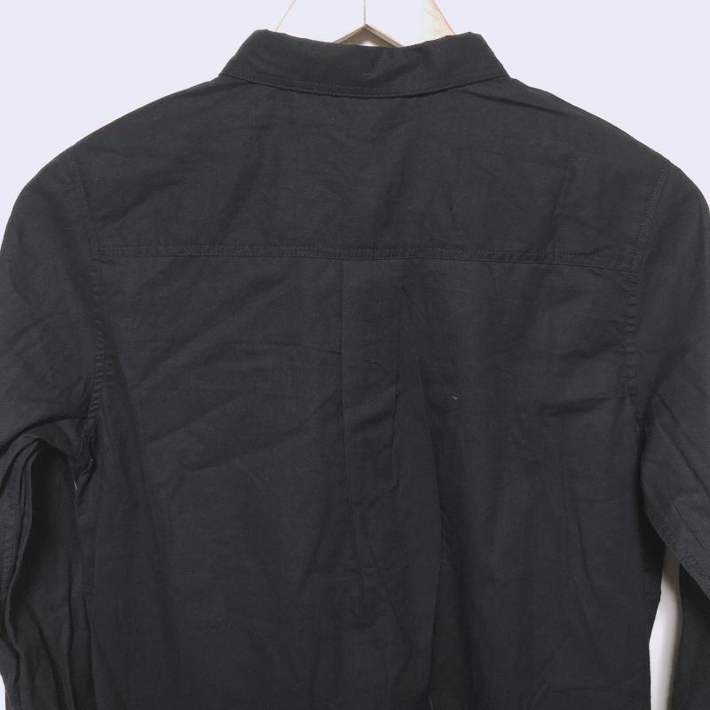 サマンサモスモスブルー Samansa Mos2 blue シャツ、ブラウス 長袖 M 無地 黒 / ブラック / レディース USED 古着 中古 10015773