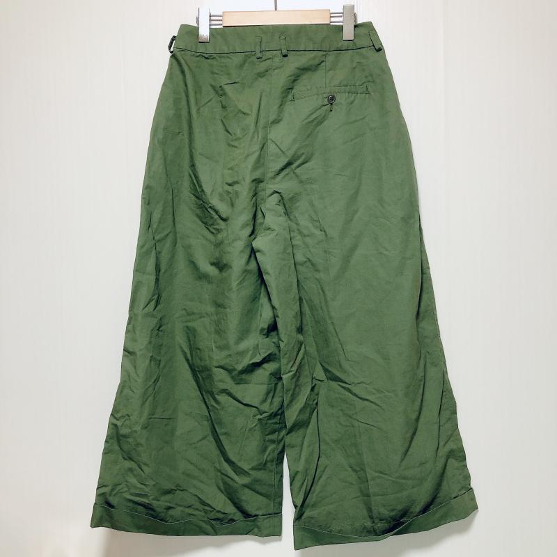 ヌーウ゛ェルドゥパラディ NOUVELLESDUPARADISE パンツ スラックス ワイドパンツ 38 無地 緑 / グリーン / レディース USED 古着 中古 10015786