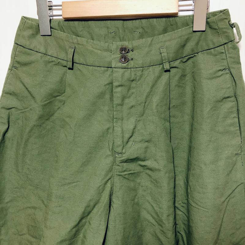 ヌーウ゛ェルドゥパラディ NOUVELLESDUPARADISE パンツ スラックス ワイドパンツ 38 無地 緑 / グリーン / レディース USED 古着 中古 10015786