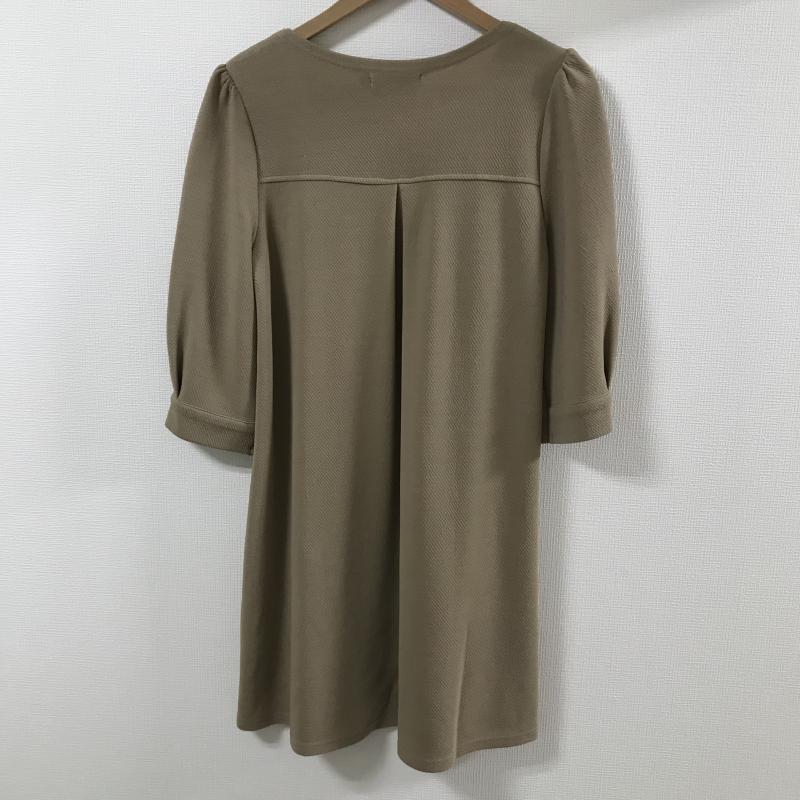 コクーン COCOON ワンピース ひざ丈スカート M 無地 カーキ / カーキ / レディース USED 古着 中古 10015832