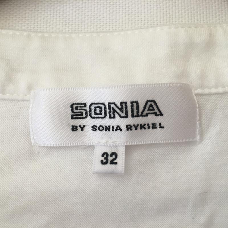 ソニアリキエル SONIA RYKIEL カットソー 半袖 無地 X 花柄 白 / ホワイト / レディース USED 古着 中古 10015843