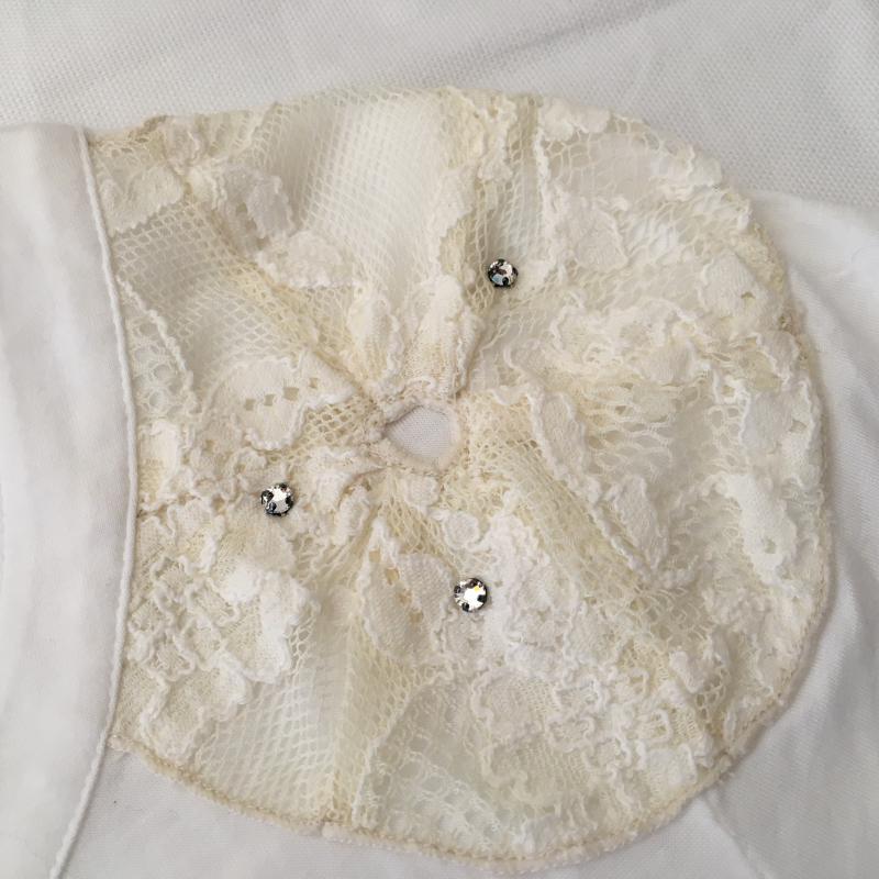 ソニアリキエル SONIA RYKIEL カットソー 半袖 無地 X 花柄 白 / ホワイト / レディース USED 古着 中古 10015843