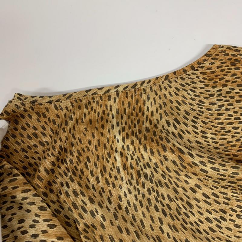 レオナールスポーツ LEONARD SPORT カットソー 七分袖 M ヒョウ柄・レオパード柄 茶 / ブラウン / レディース USED 古着 中古 10015907