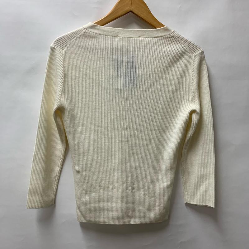 アナイ ANAYI ニット、セーター 七分袖 38 無地 白 / ホワイト / レディース USED 古着 中古 10015926