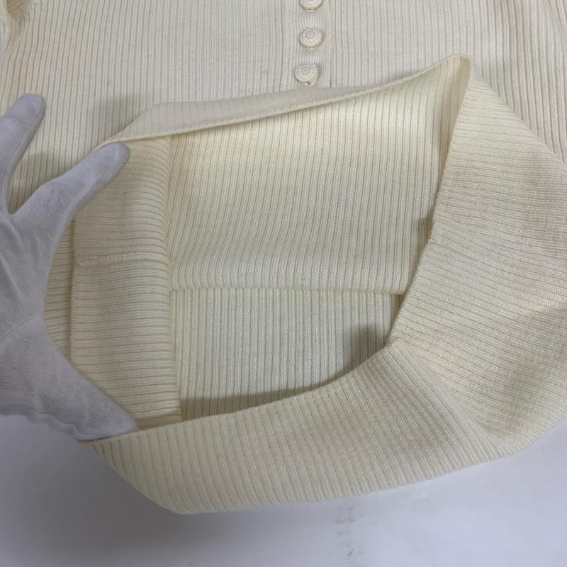 アナイ ANAYI ニット、セーター 七分袖 38 無地 白 / ホワイト / レディース USED 古着 中古 10015926