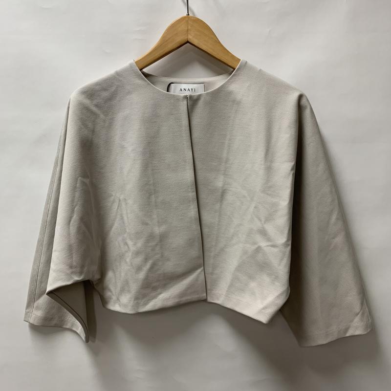 アナイ ANAYI カーディガン 長袖 ボレロ 38 無地 ベージュ / ベージュ / レディース USED 古着 中古 10015931