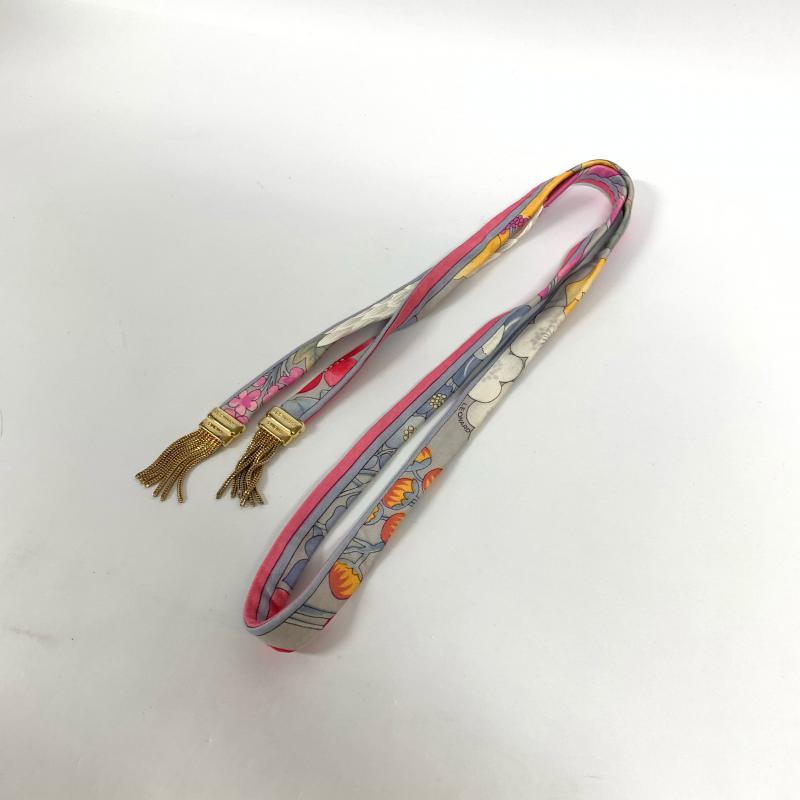 レオナール LEONARD ベルト・バックル ベルト 総柄 X 花柄 桃 / ピンク / X 青 / ブルー / X 橙 / オレンジ / X 金 / ゴールド / レディース USED 古着 中古 10015939