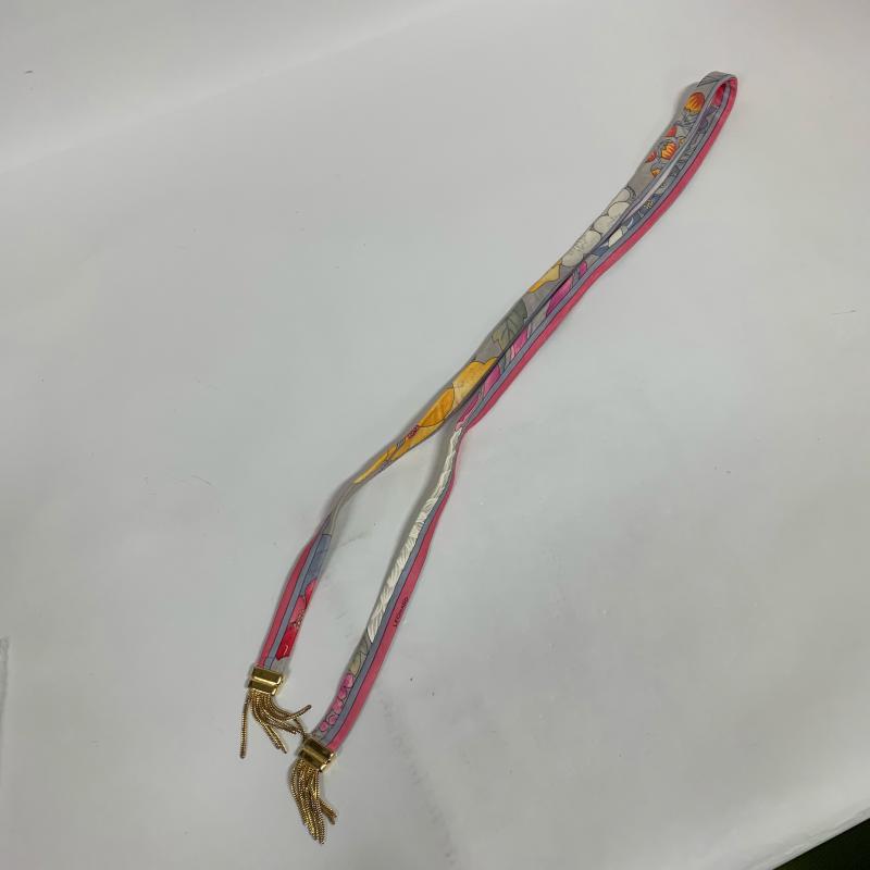 レオナール LEONARD ベルト・バックル ベルト 総柄 X 花柄 桃 / ピンク / X 青 / ブルー / X 橙 / オレンジ / X 金 / ゴールド / レディース USED 古着 中古 10015939
