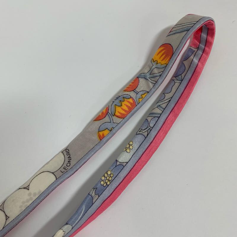 レオナール LEONARD ベルト・バックル ベルト 総柄 X 花柄 桃 / ピンク / X 青 / ブルー / X 橙 / オレンジ / X 金 / ゴールド / レディース USED 古着 中古 10015939
