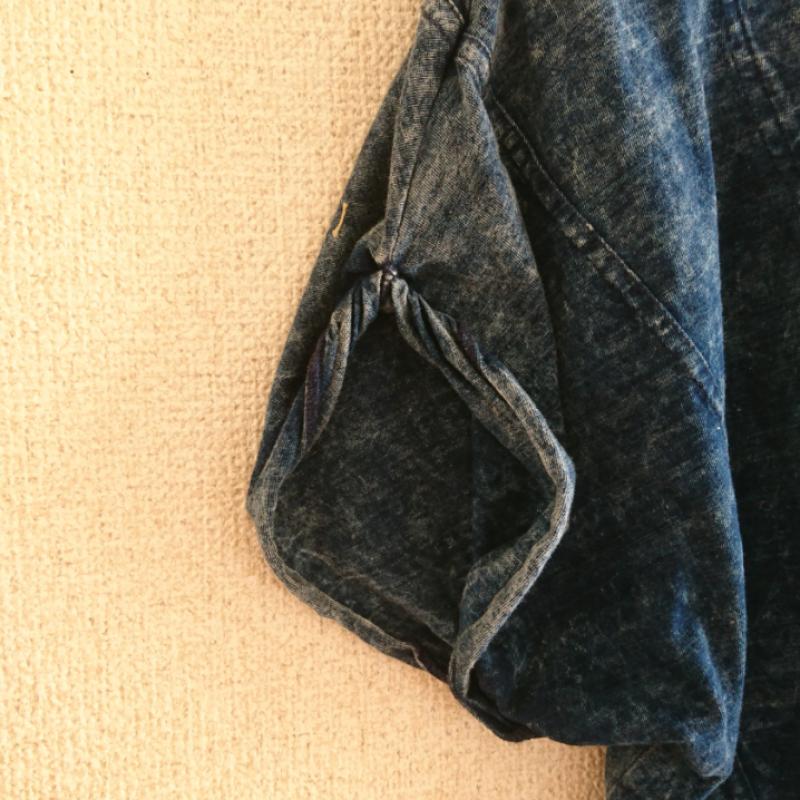 ディーゼル DIESEL カットソー 半袖 XS グラデーション X ダメージ加工 青 / ブルー / レディース USED 古着 中古 10016032