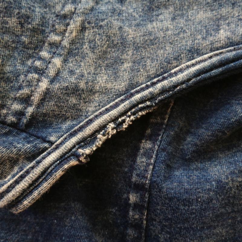 ディーゼル DIESEL カットソー 半袖 XS グラデーション X ダメージ加工 青 / ブルー / レディース USED 古着 中古 10016032