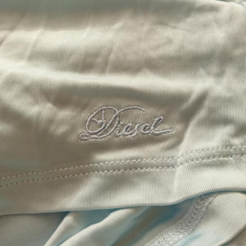 ディーゼル DIESEL ワンピース ひざ丈スカート S 無地 X ロゴ、文字 青 / ブルー / レディース USED 古着 中古 10016045