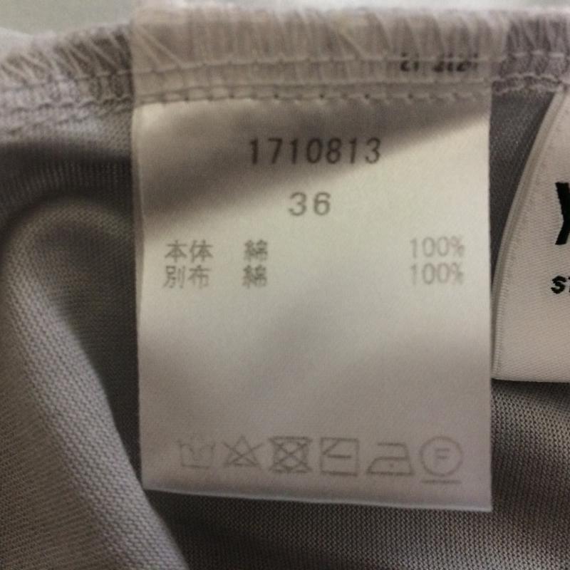 ヨーロ YOLO カットソー 半袖 36 無地 灰 / グレー / レディース USED 古着 中古 10016064