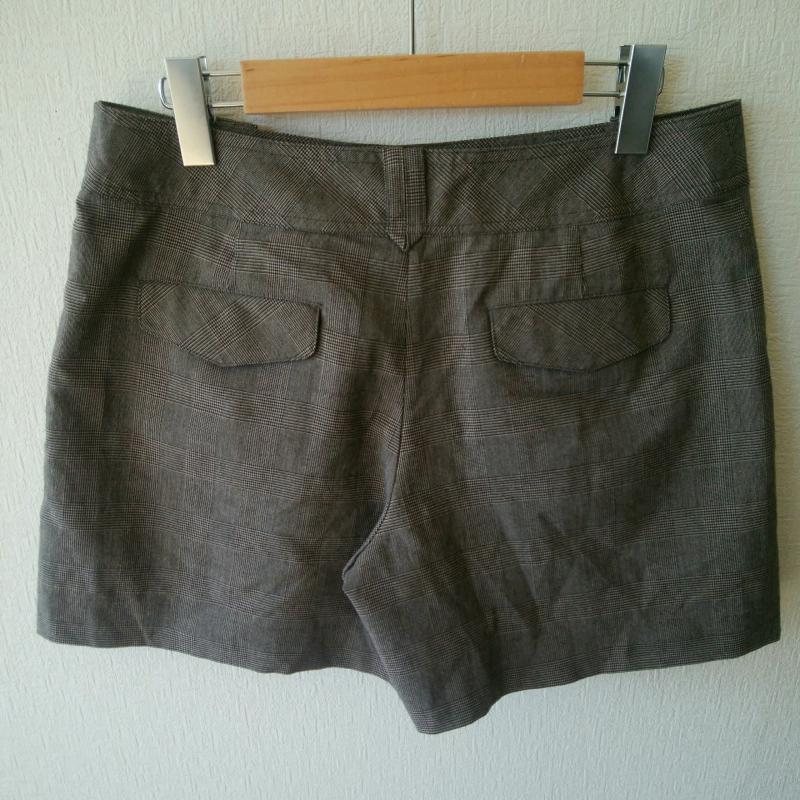 アースミュージックアンドエコロジー earth music&ecology パンツ ショートパンツ L チェック 茶 / ブラウン / レディース USED 古着 中古 10016079