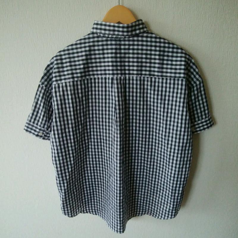 マーブル ワルツ MARBLE WALTS シャツ、ブラウス 半袖 M チェック 白 / ホワイト / X 黒 / ブラック / レディース USED 古着 中古 10016082