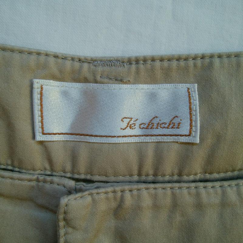 テチチ Te chichi ボトムス ボトムス サブリナパンツ L 無地 ベージュ / ベージュ / レディース USED 古着 中古 10016083
