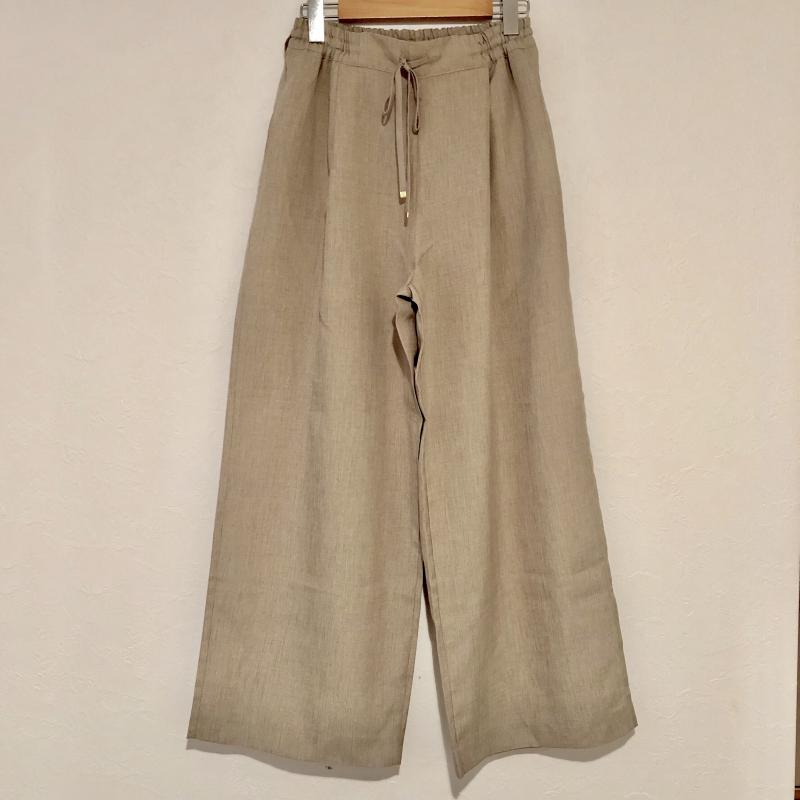 ニコアンド niko and... パンツ スラックス リネン風イージーワイドパンツ 3 無地 ベージュ / ベージュ / レディース USED 古着 中古 10016127