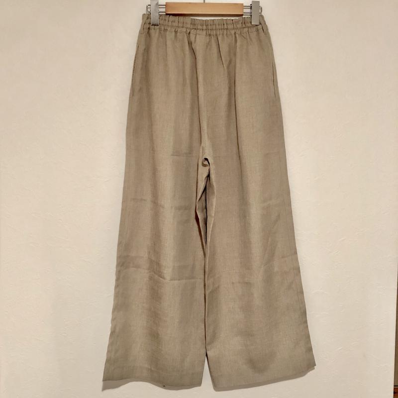 ニコアンド niko and... パンツ スラックス リネン風イージーワイドパンツ 3 無地 ベージュ / ベージュ / レディース USED 古着 中古 10016127