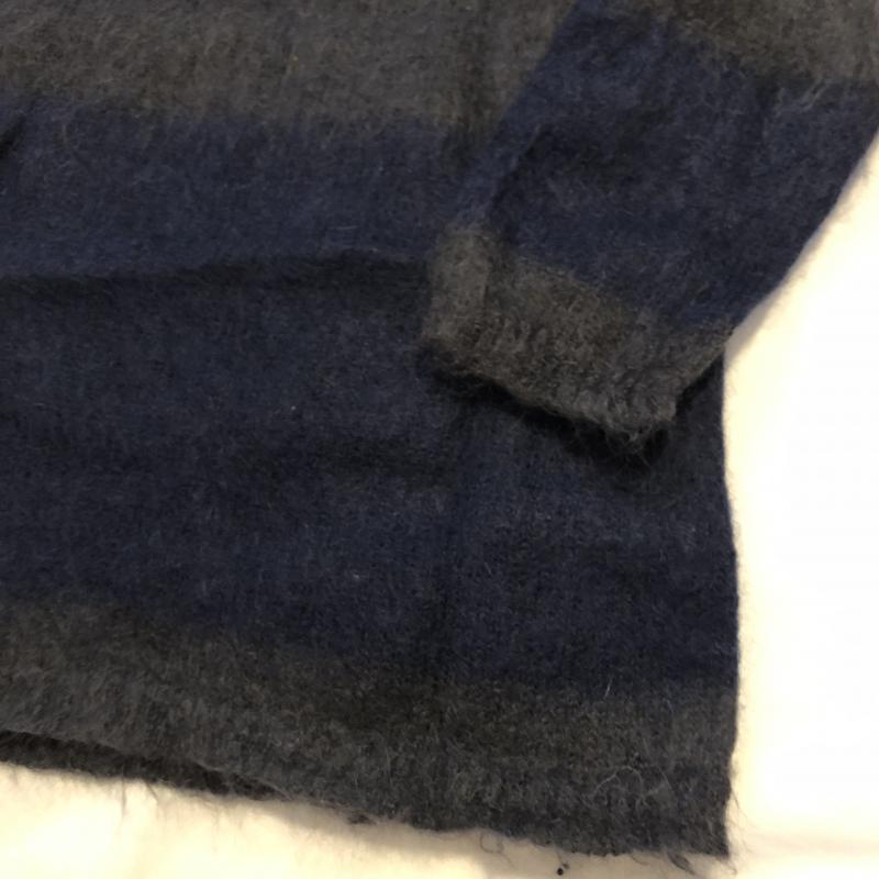 ロベルトコリーナ ROBERTO COLLINA ニット、セーター 七分袖 モヘヤ混 バーニーズニューヨーク 無地 灰 / グレー / X 紺 / ネイビー / レディース USED 古着 中古 10016146