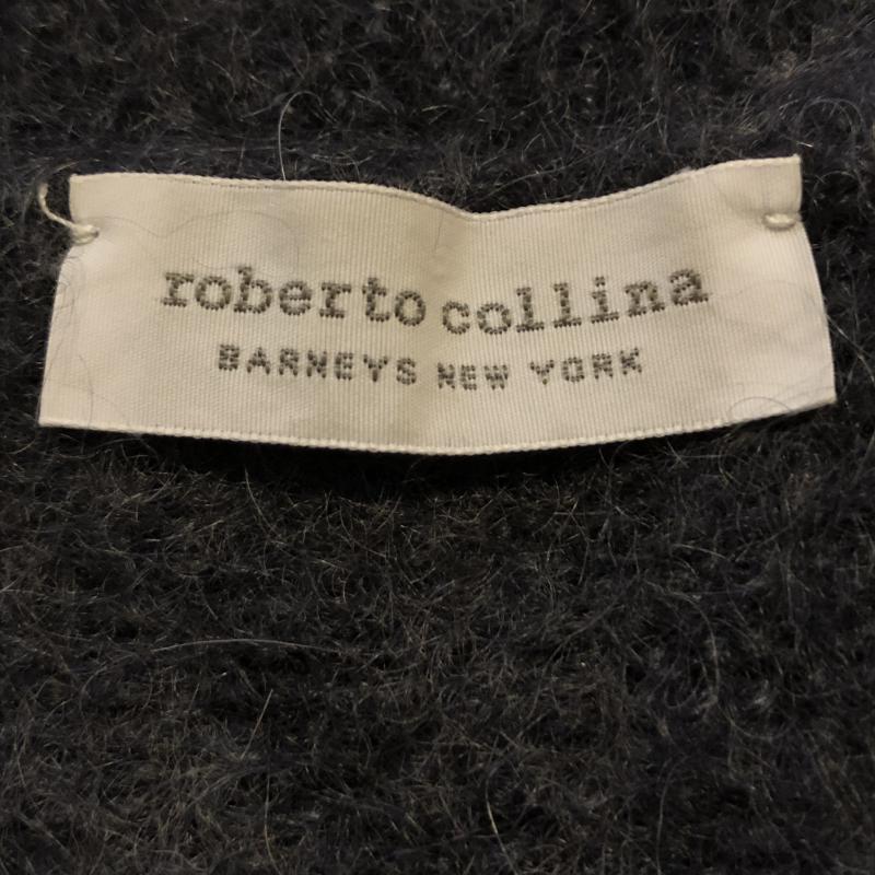 ロベルトコリーナ ROBERTO COLLINA ニット、セーター 七分袖 モヘヤ混 バーニーズニューヨーク 無地 灰 / グレー / X 紺 / ネイビー / レディース USED 古着 中古 10016146