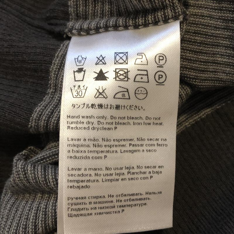エスカーダ ESCADA カーディガン 長袖 ニットカーディガン リボンデザイン S ボーダー柄 X 灰 / グレー / レディース USED 古着 中古 10016198