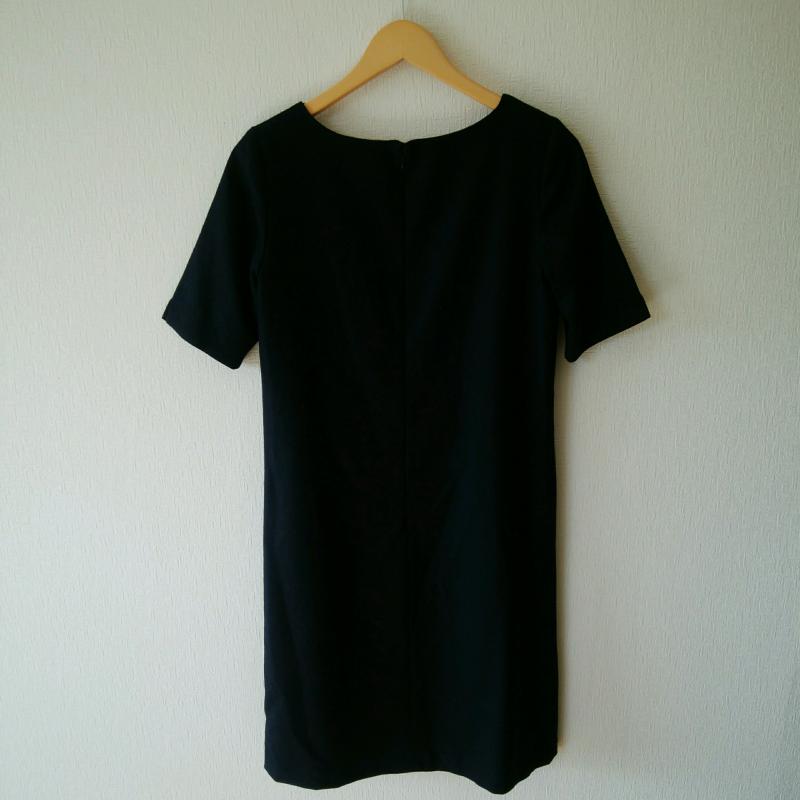 ダニエルエシュテル DANIEL HECHTER ワンピース ひざ丈スカート 38 無地 紺 / ネイビー / レディース USED 古着 中古 10016203