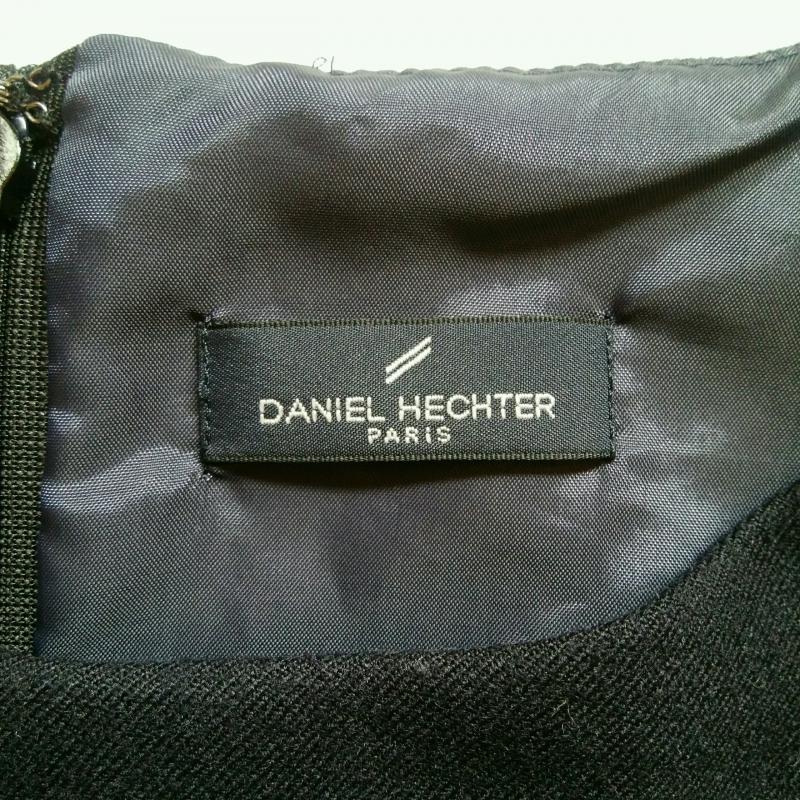 ダニエルエシュテル DANIEL HECHTER ワンピース ひざ丈スカート 38 無地 紺 / ネイビー / レディース USED 古着 中古 10016203