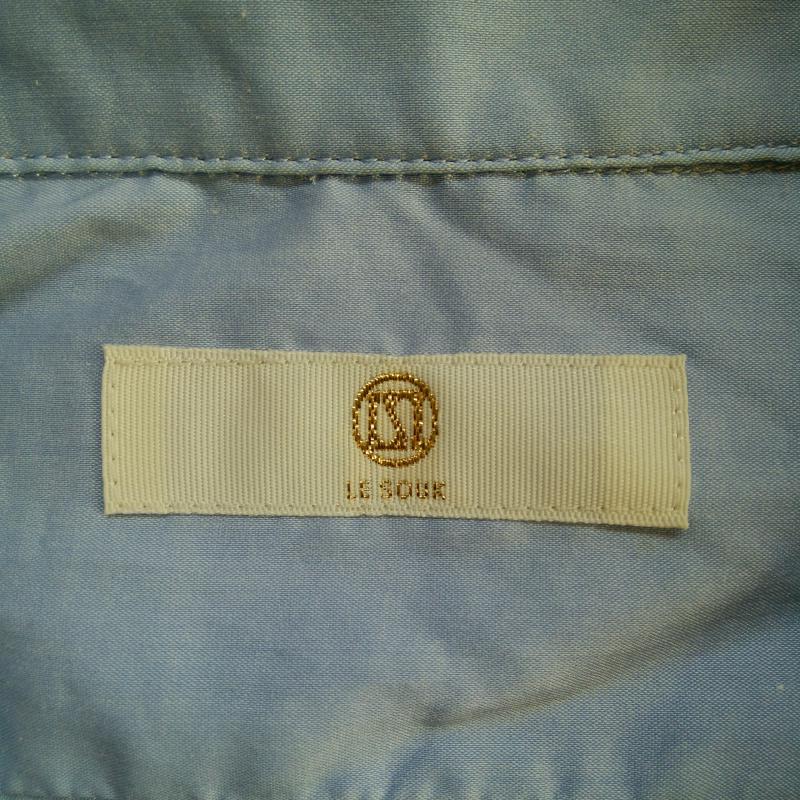 ルスーク LESOUK シャツ、ブラウス 長袖 36 無地 青 / ブルー / レディース USED 古着 中古 10016213