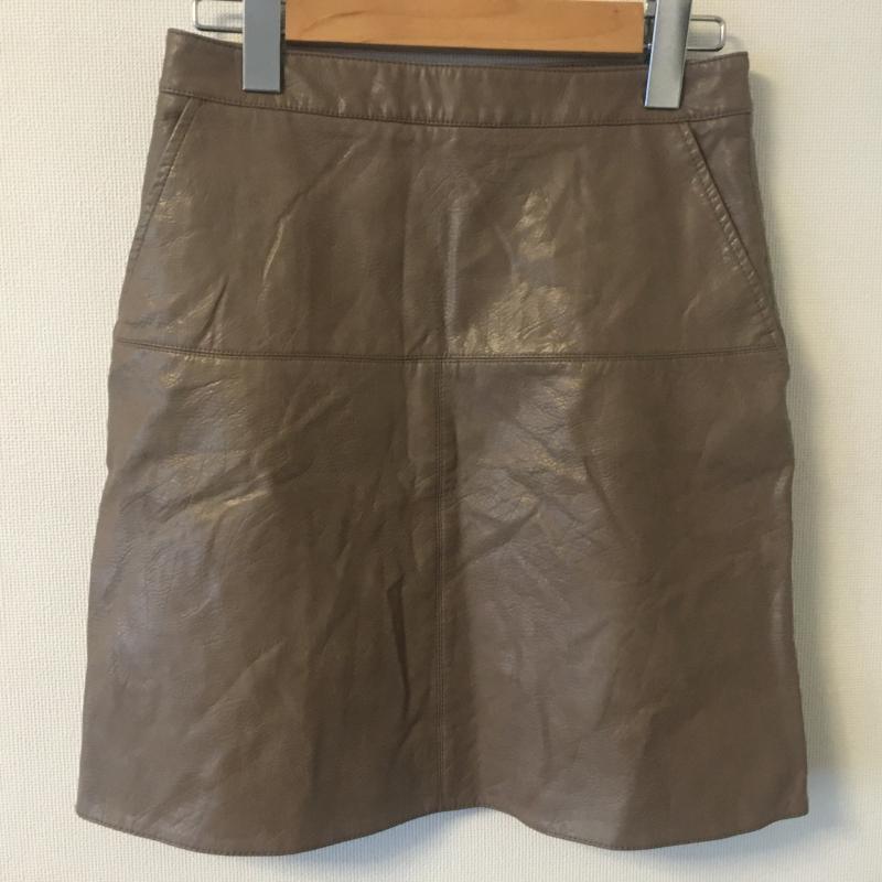 ザラベーシック ZARA BASIC スカート ミニスカート XS 無地 ベージュ / ベージュ / レディース USED 古着 中古 10016293
