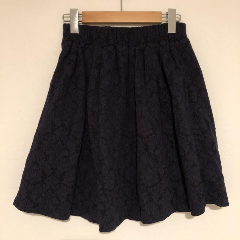 ニコアンド niko and... スカート ミニスカート 総柄 X 紺 / ネイビー / レディース USED 古着 中古 10016350