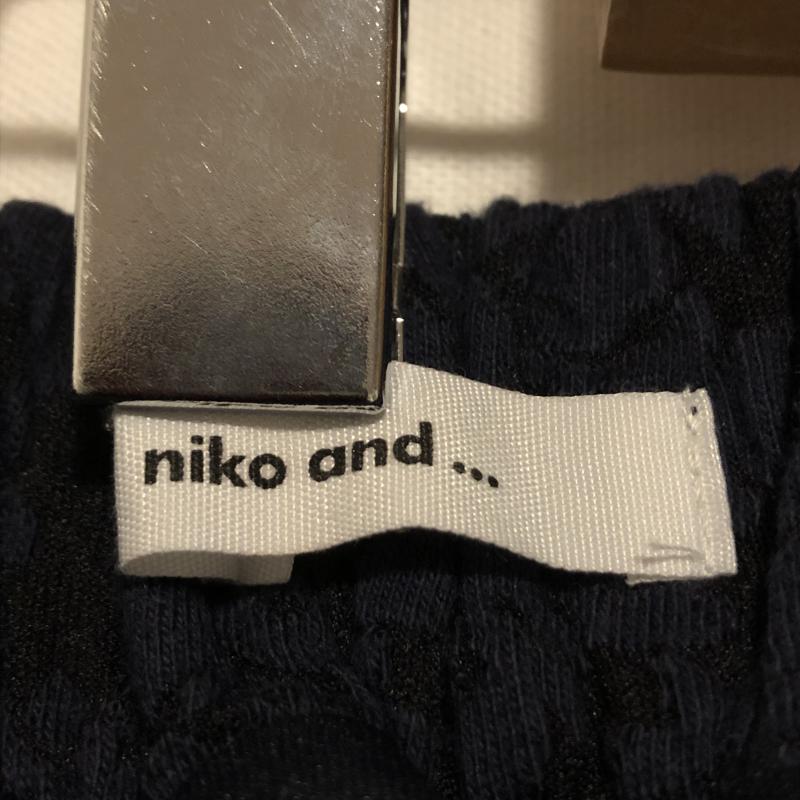 ニコアンド niko and... スカート ミニスカート 総柄 X 紺 / ネイビー / レディース USED 古着 中古 10016350