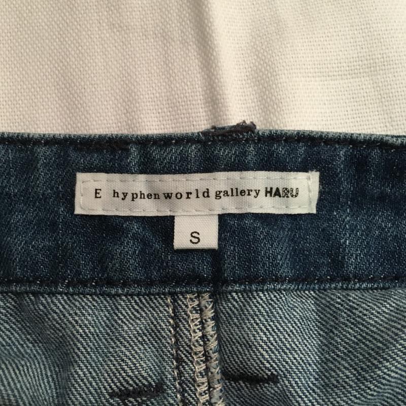 イーハイフンワールドギャラリーハル E hyphen world gallery HARU スカート ミニスカート 裾カットオフ/デニム S 無地 インディゴ / インディゴ / レディース USED 古着 中古 10016369