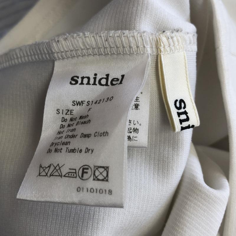 スナイデル SNIDEL スカート ひざ丈スカート FREE ストライプ 青 / ブルー / X 白 / ホワイト / レディース USED 古着 中古 10016409