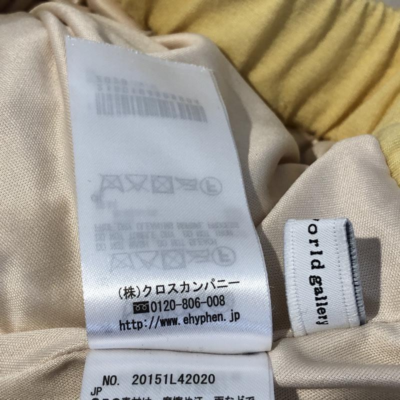 イーハイフンワールドギャラリー E hyphen world gallery スカート ひざ丈スカート FREE 無地 黄 / イエロー / レディース USED 古着 中古 10016410