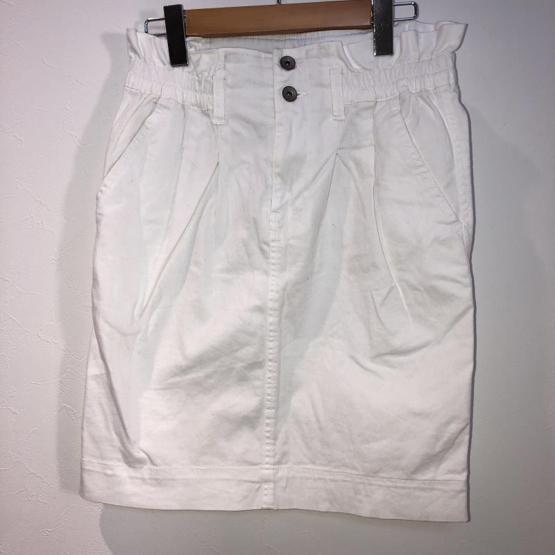 ダブルクローゼット w closet スカート ひざ丈スカート FREE 無地 白 / ホワイト / レディース USED 古着 中古 10016413