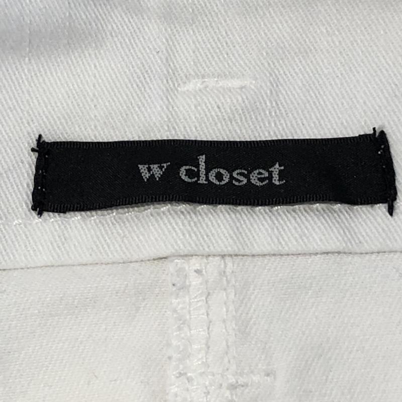 ダブルクローゼット w closet スカート ひざ丈スカート FREE 無地 白 / ホワイト / レディース USED 古着 中古 10016413