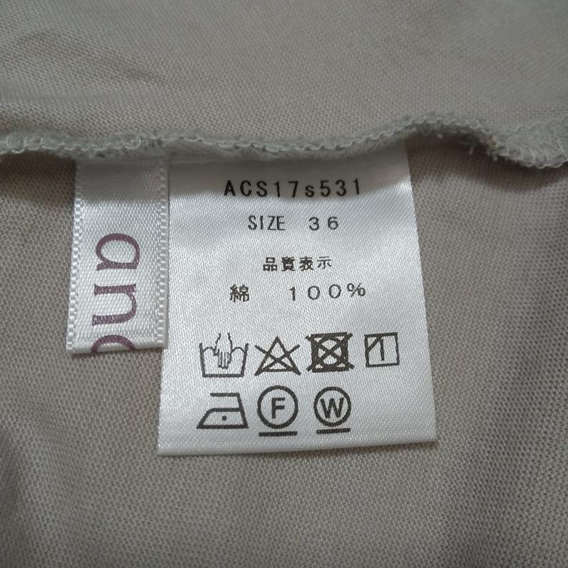 アナナス anana カットソー 半袖 36 無地 灰 / グレー / レディース USED 古着 中古 10016435