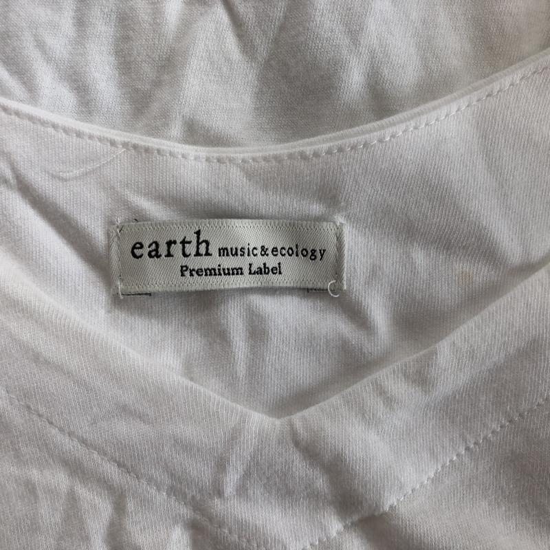 アースミュージックアンドエコロジー earth music&ecology Tシャツ 半袖 FREE 無地 白 / ホワイト / レディース USED 古着 中古 10016472