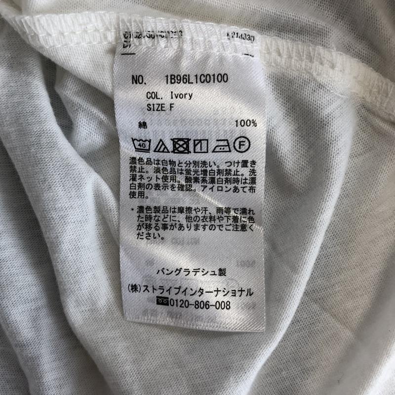 アースミュージックアンドエコロジー earth music&ecology Tシャツ 半袖 FREE 無地 白 / ホワイト / レディース USED 古着 中古 10016472