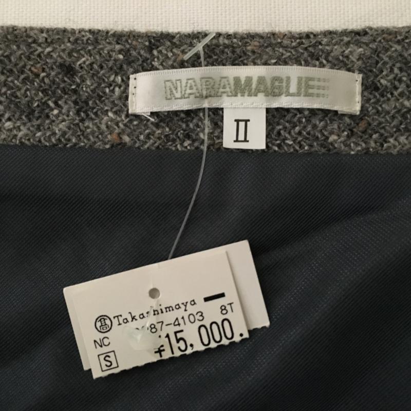 ナラマリエ NARAMAGLIE スカート ひざ丈スカート 2 無地 灰 / グレー / レディース USED 古着 中古 10016502