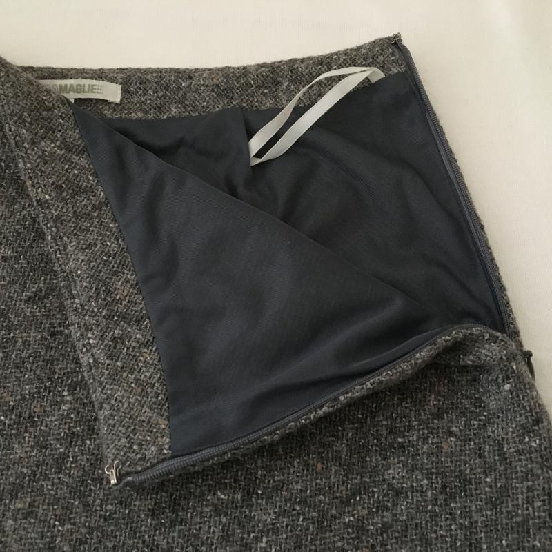 ナラマリエ NARAMAGLIE スカート ひざ丈スカート 2 無地 灰 / グレー / レディース USED 古着 中古 10016502