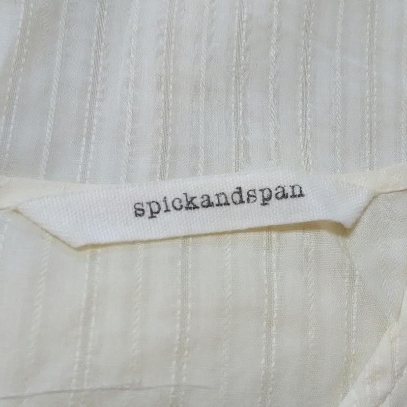 スピック&スパン Spick & Span カットソー 七分袖 無地 X 刺繍 白 / ホワイト / レディース USED 古着 中古 10016526