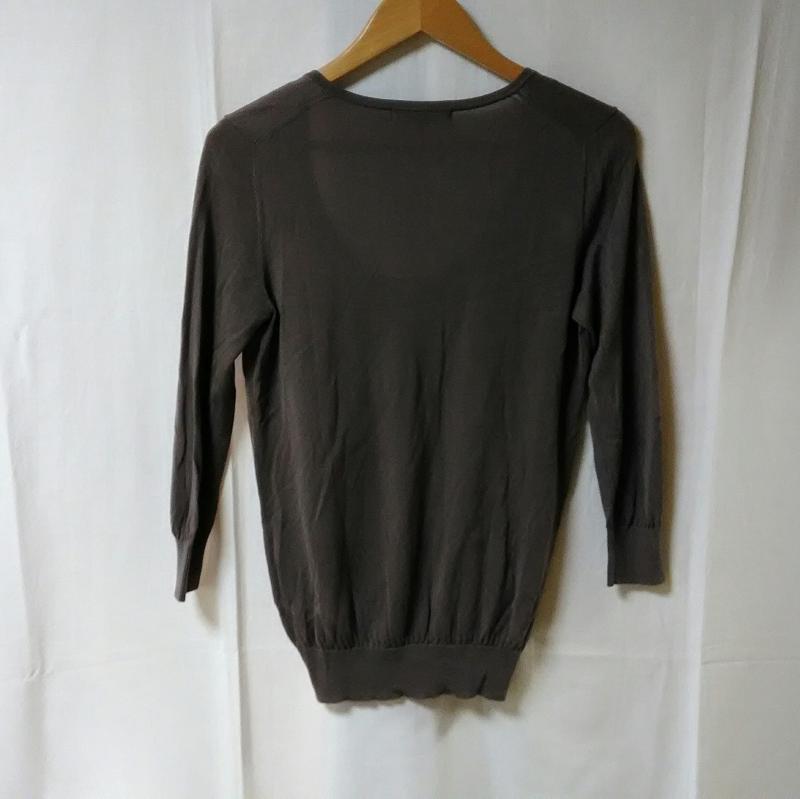 ロートレ・アモン LAUTREAMONT カットソー 長袖 薄地ニット 38 無地 茶 / ブラウン /  レディース USED 古着 中古 10016531