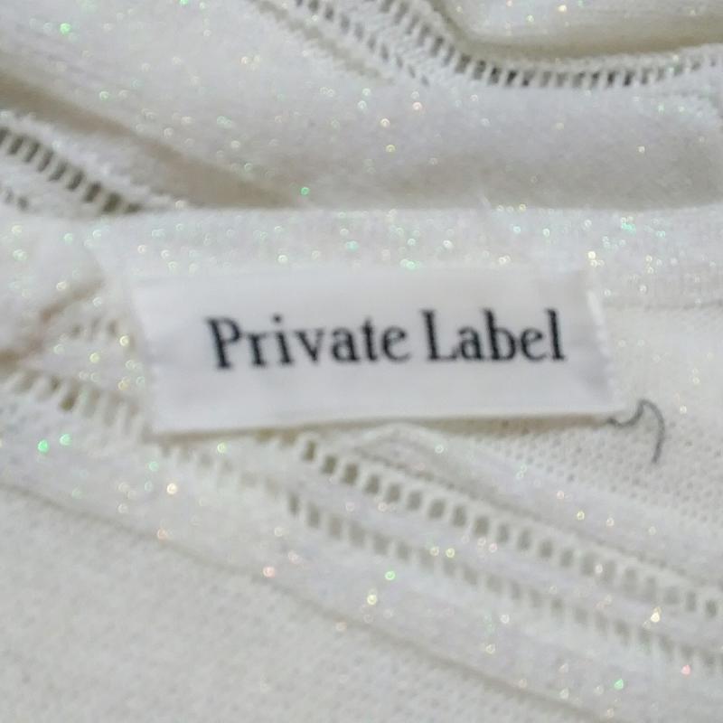 プライベートレーベル PRIVATE LABEL カットソー 半袖 ニット M 無地 白 / ホワイト / レディース USED 古着 中古 10016553
