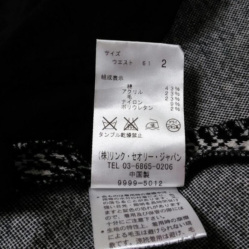 セオリー theory スカート ミニスカート 2号 白 / ホワイト / X 黒 / ブラック / レディース USED 古着 中古 10016556